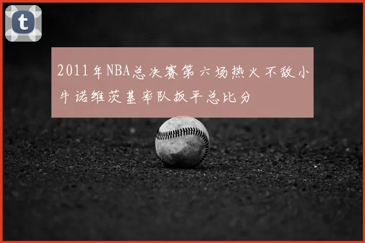 2011年NBA总决赛第六场热火不敌小牛诺维茨基率队扳平总比分