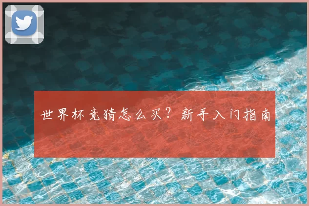 世界杯竞猜怎么买?新手入门指南